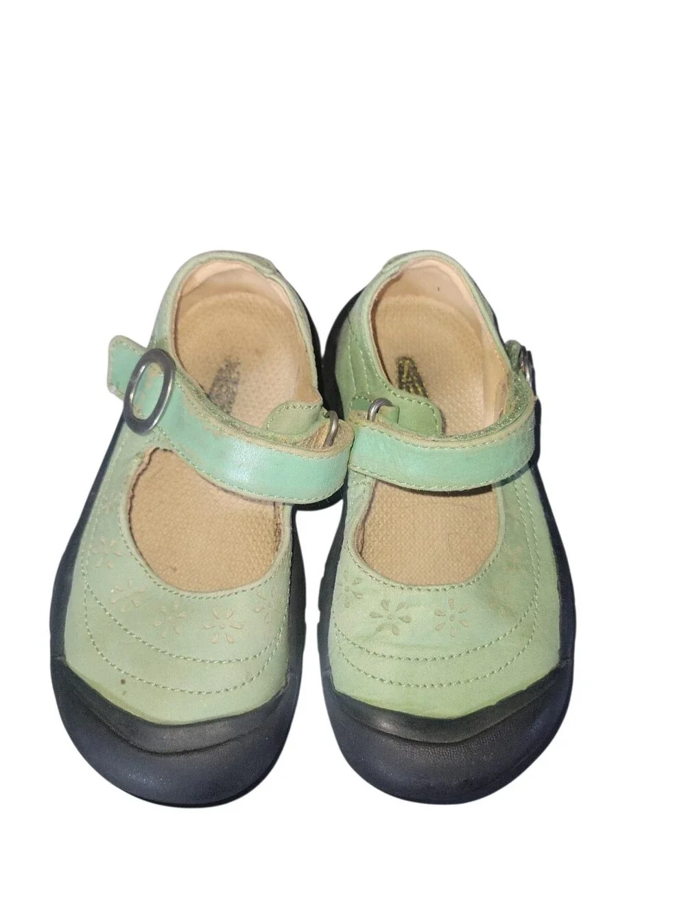 Keen Kids Girls Mary Jane Closed Toe Velcro Fastening  Shoes in Mint Green US 11